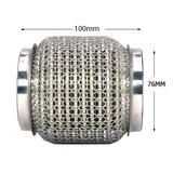 BJ 14993-STAINLESS STEEL SUS304 EXHAUST FLEX PIPES TUBE FLEX COUPLER WITH INTERLOCK 3 INCH
