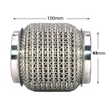 BJ 14992-STAINLESS STEEL SUS304 EXHAUST FLEX PIPES TUBE FLEX COUPLER WITH INTERLOCK 2.5 INCH