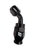 BJ 14872-UNIVERSAL PTEF AN8 45 Degrees  REUSABLE SWIVEL PTFE HOSE END FITTING BLACK