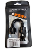 BJ 14881-UNIVERSAL PTEF AN6 180 DEGREE REUSABLE SWIVEL PTFE HOSE END FITTING BLACK