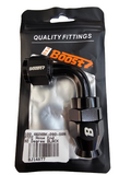 BJ 14877-UNIVERSAL PTEF AN8 90 DEGREE REUSABLE SWIVEL PTFE HOSE END FITTING BLACK