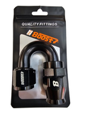 BJ 14883-UNIVERSAL PTEF AN10 180 DEGREE REUSABLE SWIVEL PTFE HOSE END FITTING BLACK