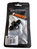 BJ 15673-BOOST Male AN6 To With 1/8" NPT 6AN Side Port Gauge Sensor Coupler Black Adapter
