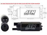BJ 390004-AEM تدفق عالية في خزان مضخة الوقود (PN 50-1000) تدفقات 340 lph