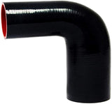 BJ 15029-عالية الجودة 5 طبقة - 90 درجة الكوع سيليكون خرطوم المخفض - 3.5 "بواسطة 4" - العالمي