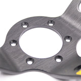 BJ 14771-Racing Steering Wheel suede Leather black iron frame