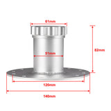 BJ 14959-Billet Straight Aluminum Fuel Cell Fast Fill Filler Neck 12 Bolt Flange + Cap SR