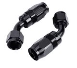 BJ 14574-BOOST UNIVERSAL FITTING AN10 45 DEGREE OIL FUEL SWIVEL HOSE END ALUMINUM BLACK