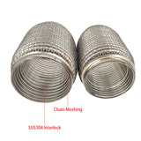 BJ 14992-STAINLESS STEEL SUS304 EXHAUST FLEX PIPES TUBE FLEX COUPLER WITH INTERLOCK 2.5 INCH