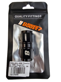 BJ 14886-UNIVERSAL 8AN FEMALE TO 8AN FEMALE STRAIGHT SWIVEL COUPLER UNION FITTING ADAPTER ALUMINUM BLACK