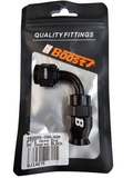 BJ 14876-UNIVERSAL PTEF AN6 90 DEGREE REUSABLE SWIVEL PTFE HOSE END FITTING BLACK