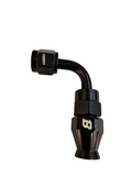 BJ 14875-UNIVERSAL PTEF AN4 90 DEGREE REUSABLE SWIVEL PTFE HOSE END FITTING BLACK