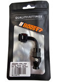 BJ 14875-UNIVERSAL PTEF AN4 90 DEGREE REUSABLE SWIVEL PTFE HOSE END FITTING BLACK