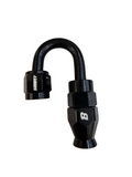 BJ 14880-UNIVERSAL PTEF AN4 180 DEGREE REUSABLE SWIVEL PTFE HOSE END FITTING BLACK