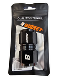 BJ 14888-UNIVERSAL 12AN FEMALE TO 12AN FEMALE STRAIGHT SWIVEL COUPLER UNION FITTING ADAPTER ALUMINUM BLACK