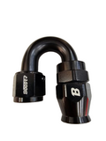 BJ 14883-UNIVERSAL PTEF AN10 180 DEGREE REUSABLE SWIVEL PTFE HOSE END FITTING BLACK
