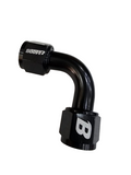 BJ 15651-BOOST 12AN FEMALE TO 12AN FEMALE 90 DEGREE SWIVEL COUPLER UNION FITTING ADAPTER BLACK