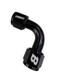 BJ 15651-BOOST 12AN FEMALE TO 12AN FEMALE 90 DEGREE SWIVEL COUPLER UNION FITTING ADAPTER BLACK