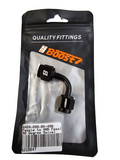 BJ 15647-BOOST 4AN Female To 4AN Female 90 Degree Swivel Coupler Union Fitting Adapter Black