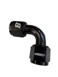 BJ 15650-BOOST 10AN FEMALE TO 10AN FEMALE 90 DEGREE SWIVEL COUPLER UNION FITTING ADAPTER BLACK