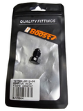 BJ 15664-BOOST ANODIZED ALUMINUM -4AN MALE FLARE PLUG FITTING, BLACK