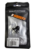 BJ 15665-BOOST ANODIZED ALUMINUM -6AN MALE FLARE PLUG FITTING, BLACK