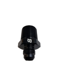 BJ 15693-BOOST Aluminium 1/2" NPT to 6AN Flare Male AN6 to 1/2 NPT Union Pipe Fitting Adapter Black