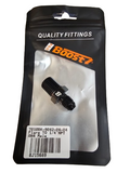BJ 15689-BOOST AN4 4AN Male To 1/4'' NPT Male Straight Fitting Adapter Aluminum Black