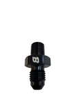 BJ 15688-BOOST 4AN Male Flare to 1/8" NPT Pipe Fitting Adapter Aluminum Straight Black
