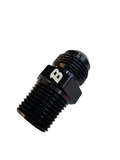 BJ 15699-BOOST 10AN Flare to 1/2" NPT Pipe Hose Adapter Fitting Aluminum AN10 Male Flare to 1/2 NPT Male Thread Black Anodized