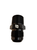 BJ 15702-BOOST Aluminum 12AN Male Flare to 3/4 NPT Male Straight Fuel Hose Adapter Pipe Thread Fitting Black