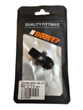 BJ 15695-BOOST 8 AN Flare to 1/4" NPT Pipe Fuel Line Hose Fitting Adapter AN8 Male Flare to 1/4 NPT Male Thread Aluminum Black Anodized
