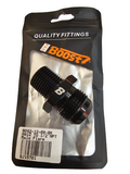 BJ 15701-BOOST 12AN Flare to 1/2" NPT Pipe Hose Adapter Fitting Aluminum AN12 Male Flare to 1/2 NPT Male Thread Black Anodized