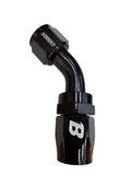 BJ 15636-BOOST AN12 45 Degree Swivel Oil Fuel Gas Line Hose End Fitting Adaptor Cutter Style Black