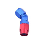 BJ 340027-AN 8 OIL FUEL LINE HOSE END FITTING 45 DEGREE ANOIZED ALUMINUM