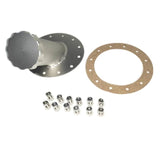 BJ 14958-Aluminum Billet 45 Degree Fuel Cell Fast Filler Neck With Mounting Hole 12 Bolt Flange