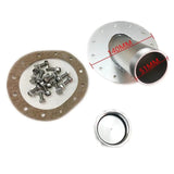BJ 14958-Aluminum Billet 45 Degree Fuel Cell Fast Filler Neck With Mounting Hole 12 Bolt Flange