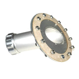 BJ 14958-Aluminum Billet 45 Degree Fuel Cell Fast Filler Neck With Mounting Hole 12 Bolt Flange