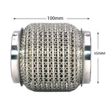 BJ 14995-STAINLESS STEEL SUS304 EXHAUST FLEX PIPES TUBE FLEX COUPLER WITH INTERLOCK 4 INCH