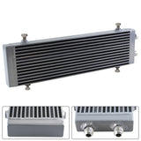 BJ 14999-Silver UNIVERSAL 14 ROWS AN-10AN ENGINE TRANSMISSION RACING OIL COOLER