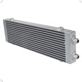 BJ 14999-Silver UNIVERSAL 14 ROWS AN-10AN ENGINE TRANSMISSION RACING OIL COOLER