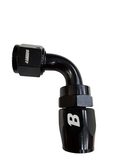 BJ 14318-BOOST UNIVERSAL FITTING AN10 90 DEGREE OIL FUEL SWIVEL HOSE END ALUMINUM BLACK