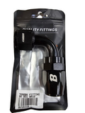 BJ 14318-BOOST UNIVERSAL FITTING AN10 90 DEGREE OIL FUEL SWIVEL HOSE END ALUMINUM BLACK