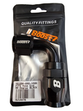 BJ 14878-UNIVERSAL PTEF AN10 90 DEGREE REUSABLE SWIVEL PTFE HOSE END FITTING BLACK