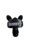 BJ 15752-BOOST 6AN x 4AN x 4AN Y Fitting Male/Male/Male Black Aluminum Nitrous Outlet
