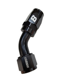 BJ 15636-BOOST AN12 45 Degree Swivel Oil Fuel Gas Line Hose End Fitting Adaptor Cutter Style Black