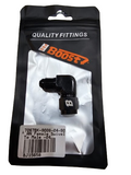 BJ 15658-BOOST -4AN Female to -4AN Male 90 Degree Swivel Adapter (AN to AN) - Anodized Black