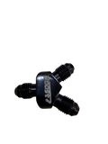 BJ 15751-BOOST 4AN Y Adapters Male Flare Fuel Line Hose Fitting Block Tee Pipe Aluminum Adapter 4 AN to AN 4 to AN4 Male Thread Black