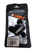 BJ 15756-BOOST 6AN TO 8AN TO 8AN Y-BLOCK FITTING ANODIZED MATTE BLACK