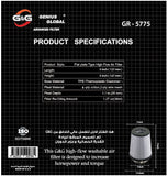 BJ 15993-5775-G&G Universal Clamp-On Air Filter: High Performance, Premium, Washable, Replacement Filter: Flange Diameter: 4.5 and 5 In, Filter Height: 7 In, Shape: Round Tapered